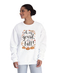 Fall Pumpkin Crewneck Sweatshirt — “Oh My Gourd, It’s Fall” Autumn Graphic