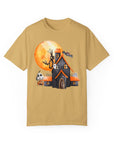 Haunted House - Soft Washed Unisex Tee Shirt Mustard T-Shirt