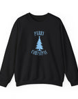 Christmas Tree Crewneck Sweatshirt — 'Merry Christmas' Minimal Holiday Pullover