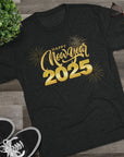 New Year 2025 Tri-Blend Tee - Cheers to a Fresh Start T-Shirt