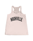NASHVILLE Women's Flowy Racerback Tank Soft Pink Tank Top
