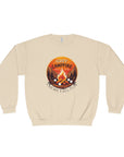 Beige sweatshirt with a 'Cozy Campfire Smore Fall Fun' graphic on a white background