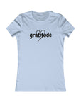 Gratitude with Heart - Women's Fitted Tee Baby Blue T-Shirt