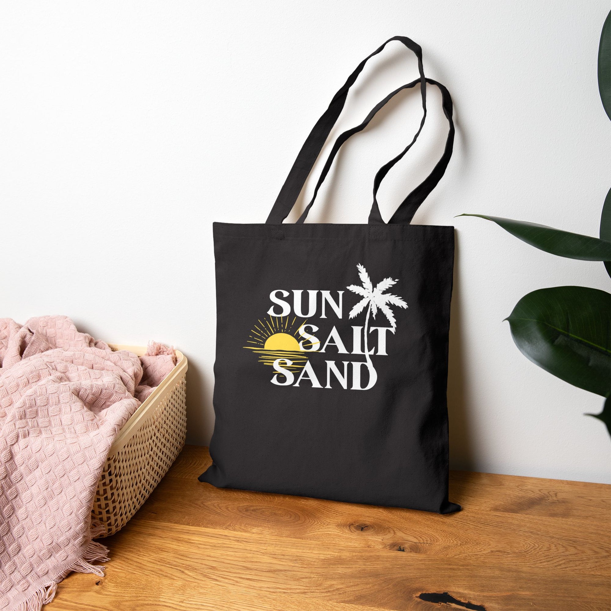 Canvas Tote Bag - Sun, Salt, Sand Design for Spring and Summer Bags