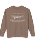 Gratitude Lightweight Sweatshirt Espresso Sweatshirt