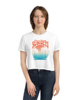CHASING SUNSET Women's Flowy Cropped Tee T-Shirt