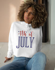 4TH OF JULY Womens Crop Hoodie Hoodie