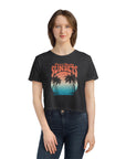 CHASING SUNSET Women's Flowy Cropped Tee T-Shirt