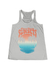 CHASING SUNSET Women's Flowy Racerback Tank Athletic Heather Tank Top