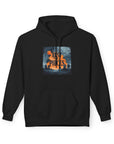 Spooky Graveyard Hoodie, Halloween Apparel, Unisex Fleece, Cozy Fall Fashion, Ghost Theme, Rest in Pieces Design