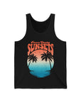 CHASING SUNSET Women's Jersey Tank Black Tank Top