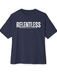 Relentless Determination Boxy Tee - Make It Happen Attitude - Unisex Shirt Navy T-Shirt