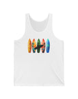 Surfboard Vibe Tank Top - Ride the Waves in Comfort White Tank Top