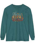 Thankful Grateful Blessed - Unisex Garment-dyed Long Sleeve T-Shirt Blue Spruce Long-sleeve