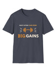Big Gains - Men's Soft T-Shirt Heather Navy T-Shirt