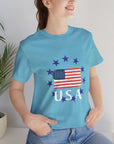 USA Womens Jersey Short Sleeve Tee Shirt T-Shirt