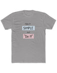 MAKE IT SIMPLE, "Do It" Women's Crew Tee Shirt Solid Light Grey T-Shirt
