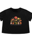 Autism Awareness - Women's Cropped Tee Black T-Shirt