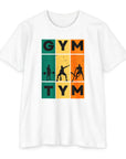 T-Shirt - GYM TYM, Hit the Gym and Meet Your Goals CVC White T-Shirt