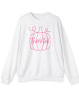Pink Thankful - Women's Drop Shoulder Sweatshirt White Sweatshirt