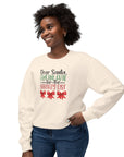 Christmas Lightweight Sweatshirt - Dear Santa I am too cute Sweatshirt