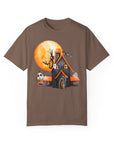 Haunted House - Soft Washed Unisex Tee Shirt Espresso T-Shirt
