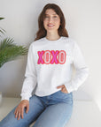 Crewneck Sweatshirt with XOXO Hugs and Kisses Design Sweatshirt
