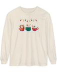 Long Sleeve T-Shirt Christmas Cheers Coffee Time Unisex Ivory Long-sleeve