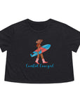 Coastal Cowgirl - Women's Flowy Cropped Tee Dark Grey Heather T-Shirt