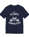 Powerlifter GYM Graphic Tee - Strength, Dedication, and Consistency Shirt Navy T-Shirt