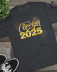 New Year 2025 Tri-Blend Tee - Cheers to a Fresh Start T-Shirt