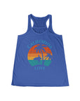 California Love - Women's Flowy Fitted Racerback Tank True Royal Tank Top