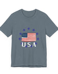 USA Men's Jersey Short Sleeve T-Shirt Heather Slate T-Shirt