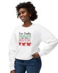 Christmas Lightweight Sweatshirt - Dear Santa I am too cute Sweatshirt