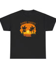 Summer Sunset Graphic - Heavy Cotton T-shirt Black T-Shirt