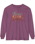 Thankful Grateful Blessed - Unisex Garment-dyed Long Sleeve T-Shirt Berry Long-sleeve