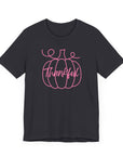 Pink Thankful - Women's Cancer Awareness Tee Dark Grey T-Shirt
