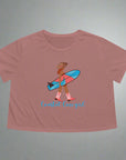 Coastal Cowgirl - Women's Flowy Cropped Tee Mauve T-Shirt
