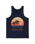 SUMMER VIBE Women's Jersey Tank Navy Tank Top