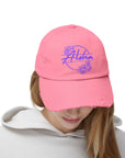 Aloha Floral Distressed Cap - Relaxed Floral Hat for Beach Vibes and Casual Days Hats