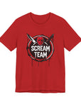 Scream Team Graphic Tee, Halloween Shirt, Unisex Casual Wear, Spooky Party Outfit, Horror Lovers Gift, Movie Night Apparel