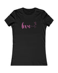 LOVE Women's Favorite Fitted Tee Shirt Black T-Shirt