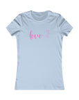 LOVE Women's Favorite Fitted Tee Shirt Baby Blue T-Shirt