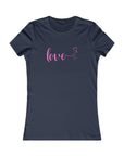 LOVE Women's Favorite Fitted Tee Shirt Navy T-Shirt