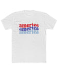 America America - Men's Tee Solid White T-Shirt