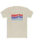 America America - Men's Tee Solid Cream T-Shirt