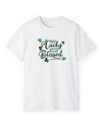 St. Patrick’s Day "Not Lucky, Just Blessed" Ultra Cotton Tee – Women's Short Sleeve T-Shirt White T-Shirt