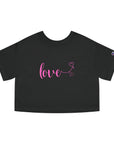 Love - Women's Cropped T-Shirt Black T-Shirt