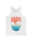 CHASING SUNSET Women's Jersey Tank White Tank Top