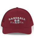 Baseball Mama Trucker Cap - Sporty Mama Snapback Cranberry One size Hats